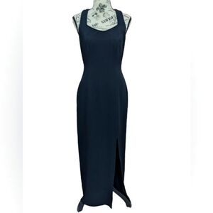 Emoi by Vicky Apperley black lace open back maxi dress size S